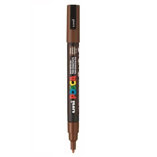 Image of POSCA PC-3M Marker | 0.9-1.3 mm Bullet Shaped Tip (Brown Ink)