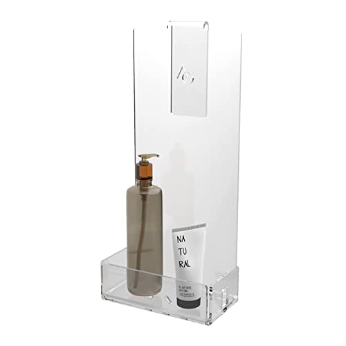 Agplex - Mensola doccia senza foratura adatto a box con porta scorrevole - Portasapone doccia da appendere su porta scorrevole - Solo per cabine doccia con scorrevole aperto - Facile installazione