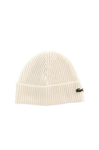 Lacoste Unisex Strickmütze Beanie Mütze (1 Stück) Mehl Einheitsgre