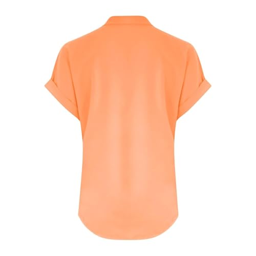 Tunic Tops for Women Loose Fit Dressy Casual Buttons Vneck Blouses Trendy Summer Cotton Linen Shirt Holiday Outfits