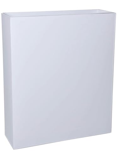 VIVANNO Pflanzkübel Raumteiler Sichtschutz Premium Stahlblech Weiß ELEMENTO 75x90x25