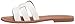 The Drop Women's Monika Flat H-Band Slide Sandal, White, 6.5