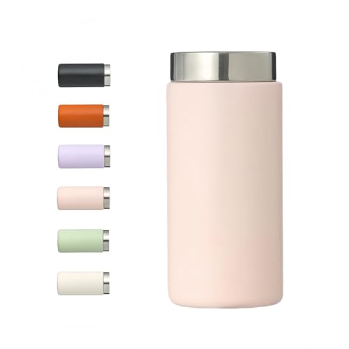 Botella de Agua Mini Aislada 6oz Pequeña Bote de Acero Inoxidable con Vacío para Viaje Portátil a Prueba de Fugas para Café Té Oficina Bolso de Mano (Rosa)