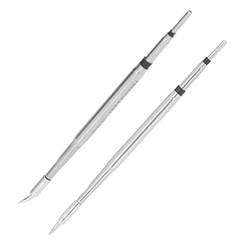 8cm Mini Pen Stainless Steel Tip, Soldering Iron Tip C210 One Piece Design Rapid Heating Soldering Iron Head Soldering Tip Replacement Mini Portable(C210 020 Straight Tip)