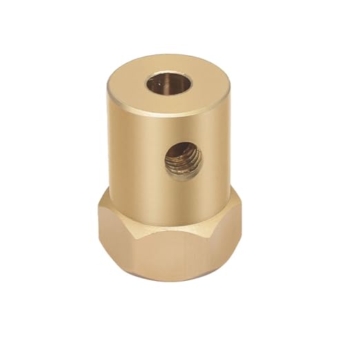 GuidNaurys 1pc D12 L18 Kupplung Messing Reifen Stecker 2mm bis 8mm Kupplung for Verlangsamen Motor Welle Roboter smart Auto Rad Achsverbindung(2mm)