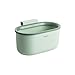 TOMYEUS Kompost Bin Kök/Skräp Poubelle Murale Peut for la Cuisine en Plastique Suspendu à ordures for Toilettes de Salle de Bain Steg papperskorgen (Color : Green, Size : 3.5L)