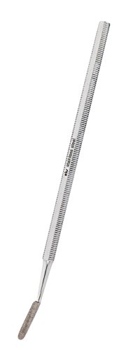 EKS Solingen Eckenfeile breit abgewinkelt, Fußpflege für Feinschliff an starken Fußnägeln aus Metall