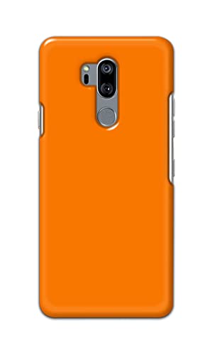 Image of Plain Orange Hard Back Case Cover for LG G7 ThinQ /LG G7 Plus, G710EM, G710PM, G710VMP, G710ULM Back Cover -(J5) VNS2229