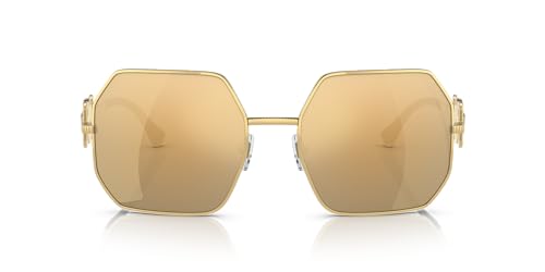 Versace VE 2248 10027P Gold Metal Geometric Sunglasses Gold Mirror Lens3