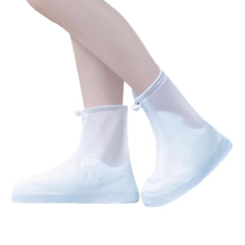 Cubrecalzados impermeables para lluvia, antideslizantes, reutilizables, con suela de PVC y goma, para ciclismo, acampada, pesca, jardinería y viajes, talla 2XL miniatura 1