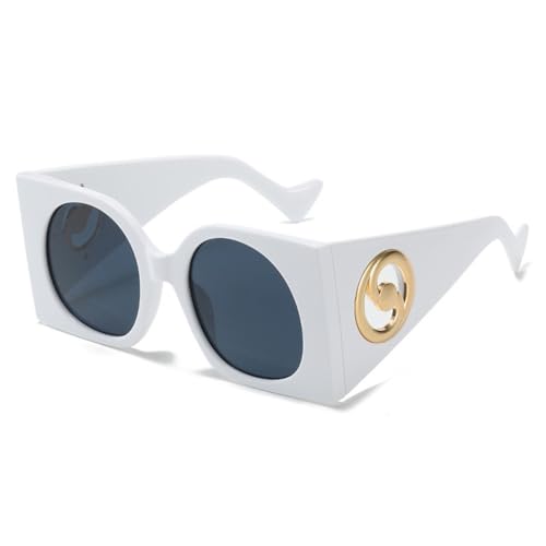 Lunettes de soleil surdimensionnées rose dégradé style œil de chat vintage