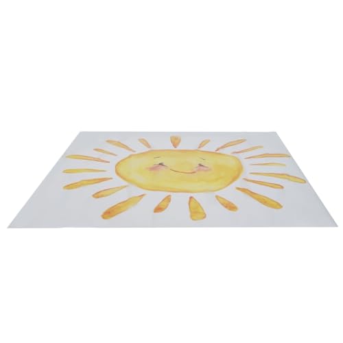 Vinilo decorativo sol animado amarillo 39x40cm miniatura 3