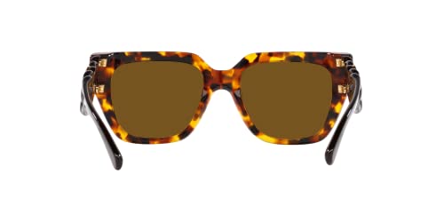 Versace Woman Sunglasses Havana Frame, Dark Brown Polarized Lenses, 53MM4