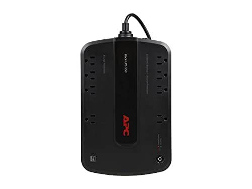 Image of APC Back-UPS 550VA / 330W Battery Backup & Surge Protector, 8 Outlets, RJ45 Ethernet Protection, BE550G Uninterruptible Power Supply for Computers, Wireless Routers, and Home Office Electronics