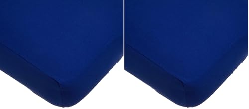 Image of TL Care Supreme Fitted Crib Sheet 28 inch x 52 inch, Enhanced Thickness for Soft, Breathable Neutral 100% Cotton Jersey Comfort, Royal, for Boys and Girls (Pack of 2)