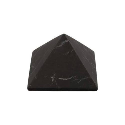 LAMARE Pyramiden aus Schungit matt, einzigartiges Mineral, Energiegeometrie, Verbesserung des Wohlbefindens, Neutralisierung der Energie, Reduzierung von elektromagnetischem Stress, 1 Stück (5 x 5 cm)