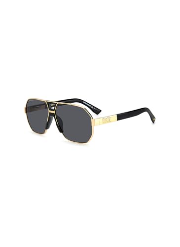 Dsquared D2 0028/S Lunettes de Soleil, Rhl/IR Gold Black, 63 Mixte