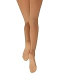 Capezio Women's Hold & Stretch Footed Tight,Light Suntan,XX-Large