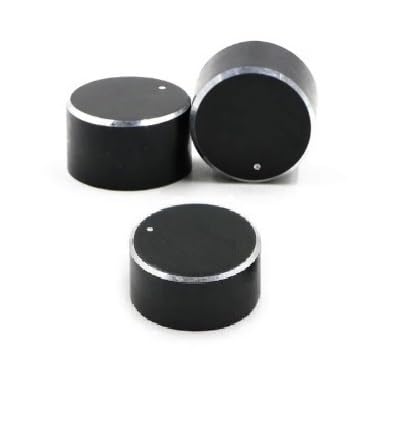 Elegant amplifier control knob for precise volume and tone adjustments, Set of 3, MEDIUM SIZE, BLACK-image-40
