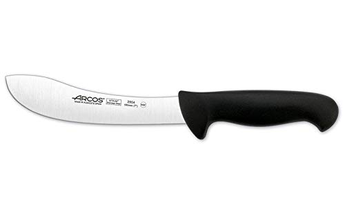 Arcos Serie 2900 - Caja 6 uds Cuchillo Despellejador - Hoja de Acero Inoxidable NITRUM de 190 mm - Mango inyectado en Polipropileno Color negro (6 UDS)