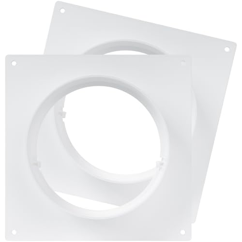 Confezione da 2 flange per tubi dritti in plastica per riscaldamento e raffreddamento, sistema di ventilazione con accoppiamento per canali, set di giunti di montaggio (125 mm)