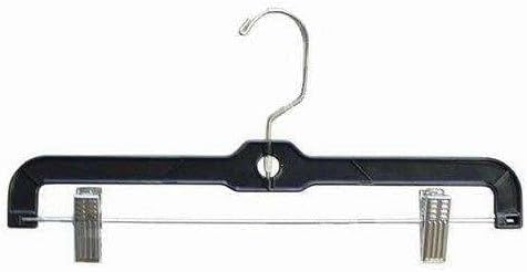 VBSQ - Percha de plástico negro de 14 pulgadas para pantalonesfaldas (paquete de 50) perchero para ropa de armario para organización de dormitorio,