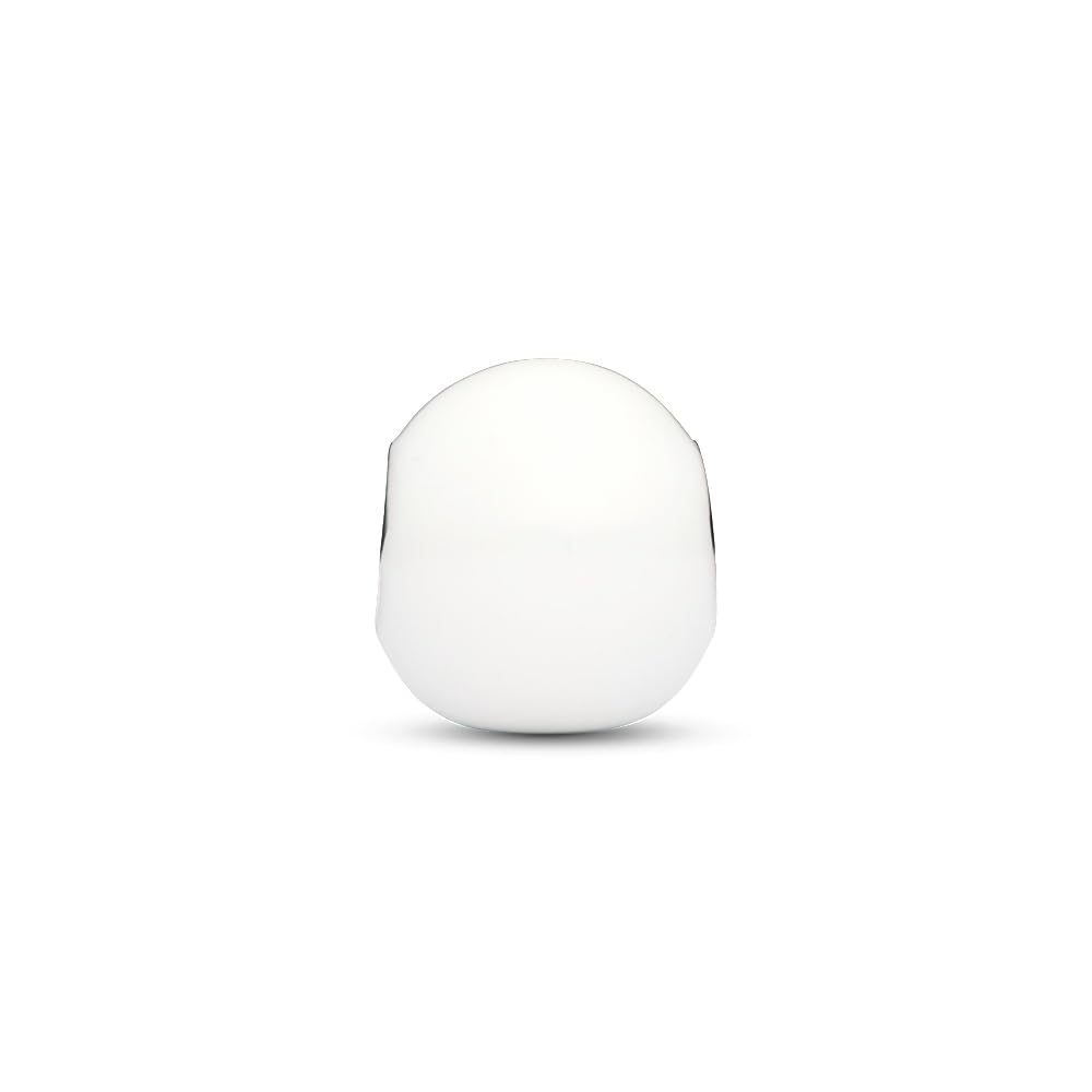 PANDORA Ciondolo in argento Sterling Moments a forma di teschio con zirconia cubica trasparente e smalto bianco che si illumina al buio
