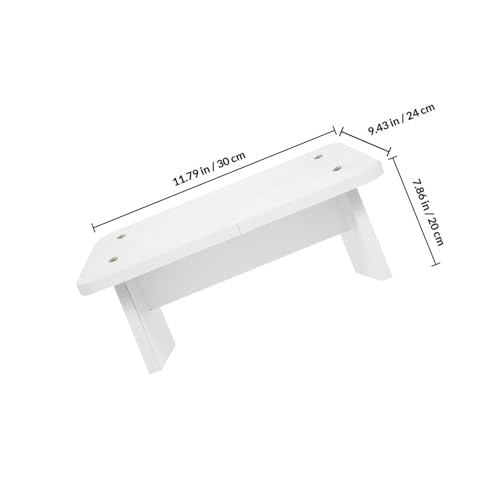 Repose-Pieds Inclinable 30 CM Cabilock Support Robuste en Bois Blanc