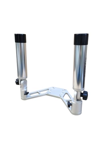 Brocraft Downrigger Dual Axis Adjustable Rod Holder, silver