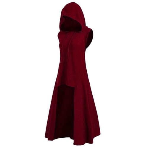 Duohropke Cape pour femmes avec capuche Assassin's Creed Costume médiéval Gothique Hoodie Grande taille Cosplay Robe Vintage Manteau Pullover Grandes tailles...