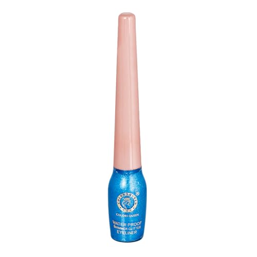 Image of Colors Queen Sky Eyes Shimmer Glitter Waterproof Eyeliner | Long Lasting Liquid Eyeliner with Precision Application | Highly Pigmented & Smudge Proof Eyeliner for Eye Makeup (Shade - 04, 5ml)