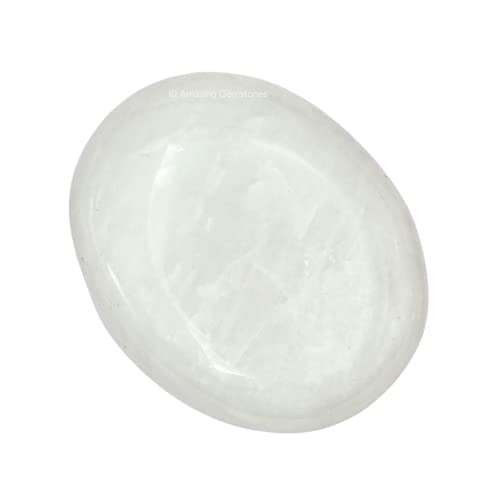 Image of Amazing Gemstone Snow Quartz Crystals and Healing Stones - Large Palm Stone Crystals Piedra - Crystal for Good Luck, Balanced Positive Energy, Meditation - Unique Stocking Stuffers, Gifts for Women