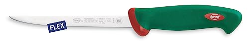 Sanelli Premana Professional Coltello da Filettare Pesce, Acciaio Inossidabile, Verde/Rosso, 16 cm