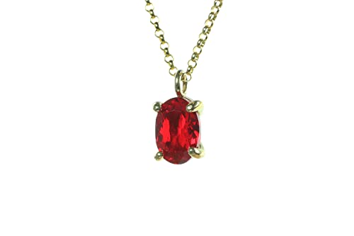 Collier pendentifs rubis rouge bijoux pierre de naissance juillet fête des mères