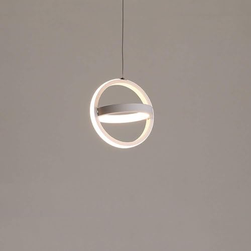 Plafonnier de personnalité moderne LED acrylique blanc au design double anneau