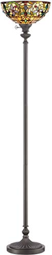 Quoizel TF878UVB Kami Tiffany Uplight Floor Lamp, 1-Light, 150 Watts, Vintage Bronze (70