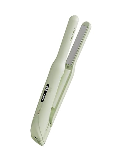 Plancha y rizadora inalámbrica de cabello 2 en 1 mini verde miniatura 1