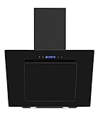 Exquisit Dunstabzugshaube KFD 807-2L schwarz | Abluft- Umluft fähig | 3 Leistungsstufen | Drucktasten | LED-Beleuchtung