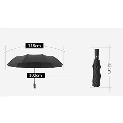 Parapluie de voyage rétractable anti-vent pour sac à dos encombré