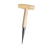 SEWACC Handlicher Garten Dibber mit Ergonomischem Holzgriff Langlebiges Pflanzwerkzeug zum Mühelosen Setzlingspflanzen Saatgut pflanzer und Bodenlochstecher für Präzises Gartenarbeiten