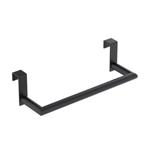 BAIKAL Toallero de Baño. Acero Inoxidable SUS304. Toallero de Barra Sin Taladro. para Colgar. Accesorios de Baño. 26cm Negro Mate.