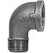 Imperial 99021 Heavy-duty Black Malleable Iron 90