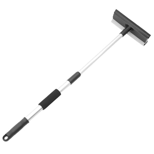 ABOOFAN Multi-Function Car Windshield Squeegee Telescopic Handle Double-Sided Brush Window Cleaner Tool for Auto and Home
