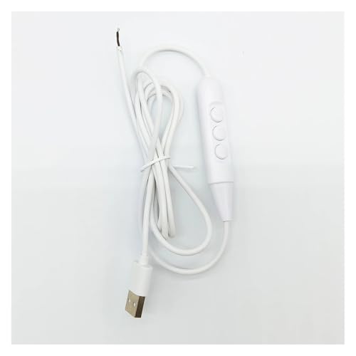 Variateur USB 5V à 3 boutons avec câble d'extension blanc pour ruban LED DIY - 6