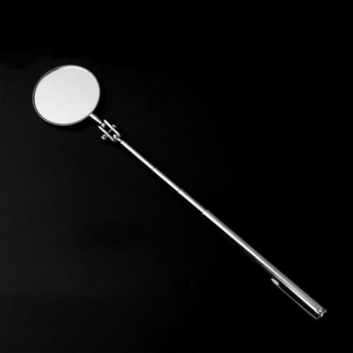 Image of Telescopic Round Mirror with Swivel Ball Joint Mount for Automotive Diagnostic Applications and Purpose Workshop Inspections (B (50mm))