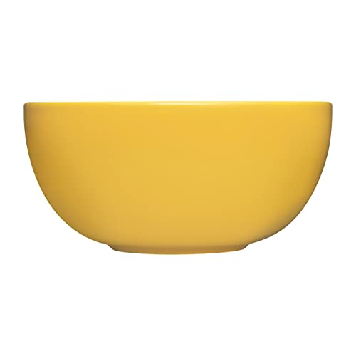 Iittala Teema Schale aus Porzellan in der Farbe Honiggelb mit einem Fassungsvermögen von 3,4L, Maße: 23,6cm x 23,6cm x 11,6cm, 1061232