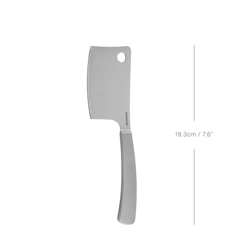 Swissmar Barcelona Cheese Cleaver – 7.7" Stainless Steel Knife with Sand-Blasted Handle – Ideal for Hard Cheeses Like Cheddar, Swiss & Colby Precision Blade for Cubing & Slicing Stylish & Functional by Swissmar - Used condition - Image 3