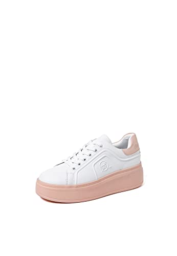 QUEEN HELENA Zapatillas con Plataforma Sneakers para Mujer X28-16, X28 16 Rosa, 36 EU