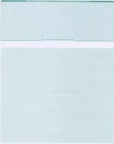 for 50 Blank Check Stock Paper - Check on Top - Green Diamond