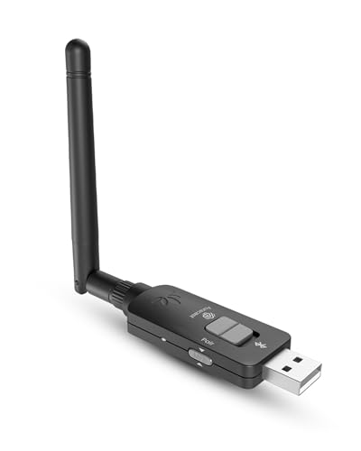 Avantree DG60 Aura - Long Range Auracast Transmitter & Bluetooth 5.4 USB Adapter 2-in-1 for Headphones, Private & Public Modes, aptX-Adaptive, Firmware Upgradeable, Broadcast Audio to Multi Earbuds